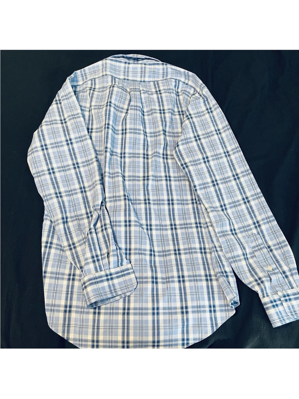 Ralph Lauren Performance Slim Fit Button Down Shirt Mens Medium Striped Blue - Picture 7 of 7